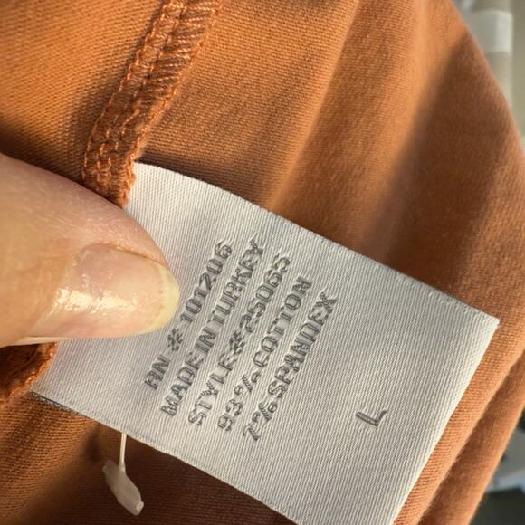 Soft Surroundings Women's Size L Clay Faux Wrap Top w/ Side Button Detail #3420 - Picture 9 of 9